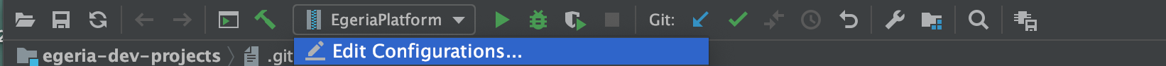 Edit configurations