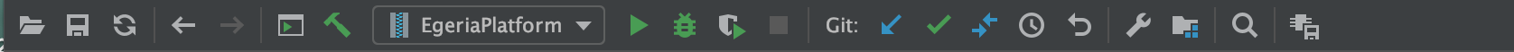 EgeriaPlatform in configurations menu