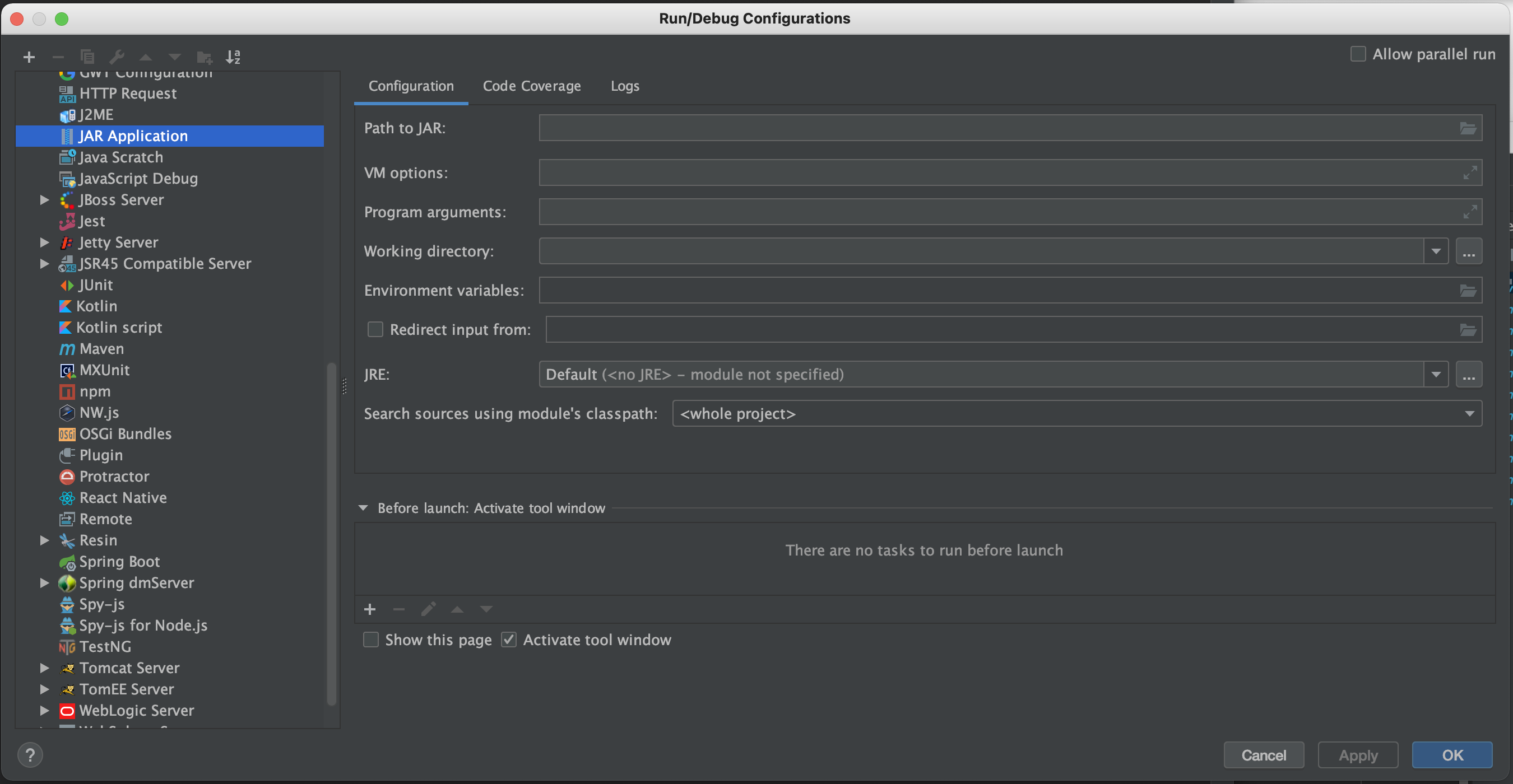 Jar Application Template