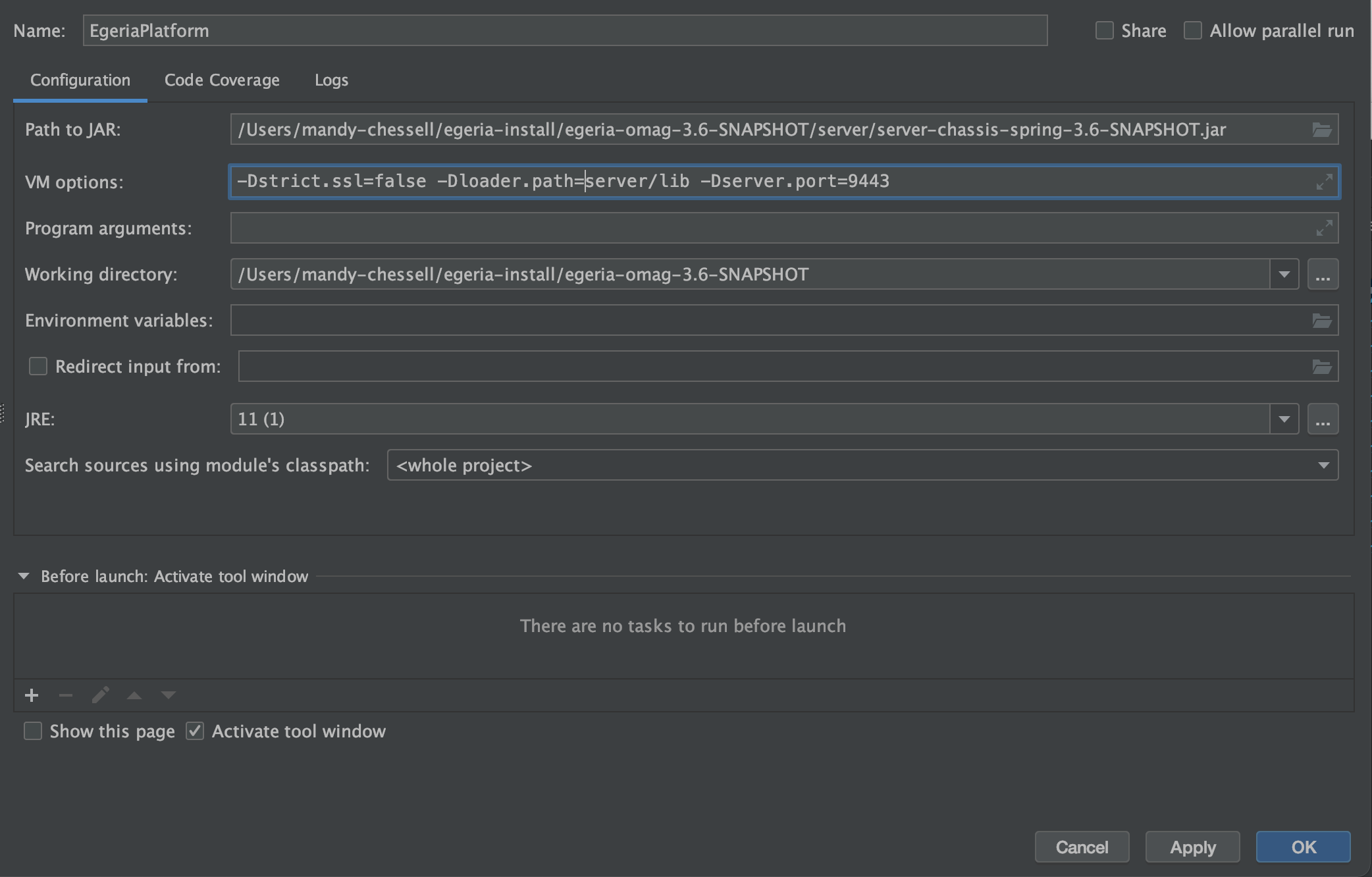 OMAG Server Platform Configuration