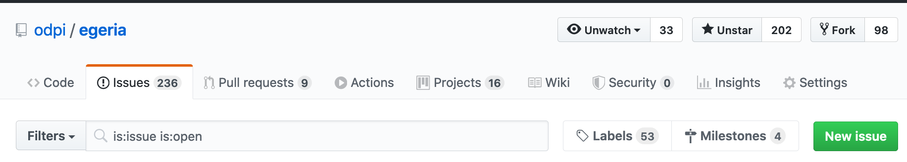 GitHub New Issue Button