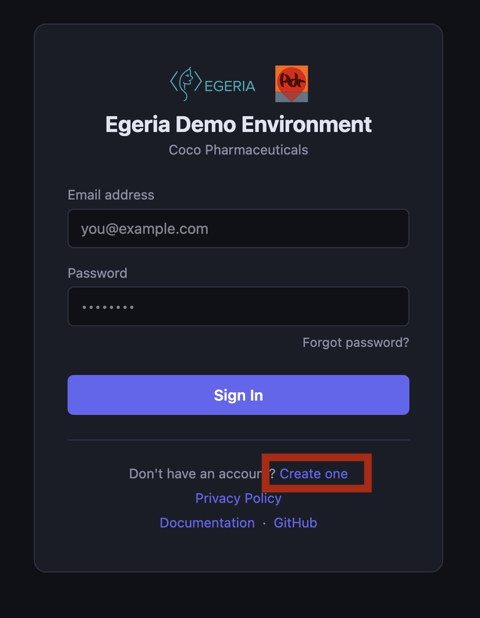 Registration Screen