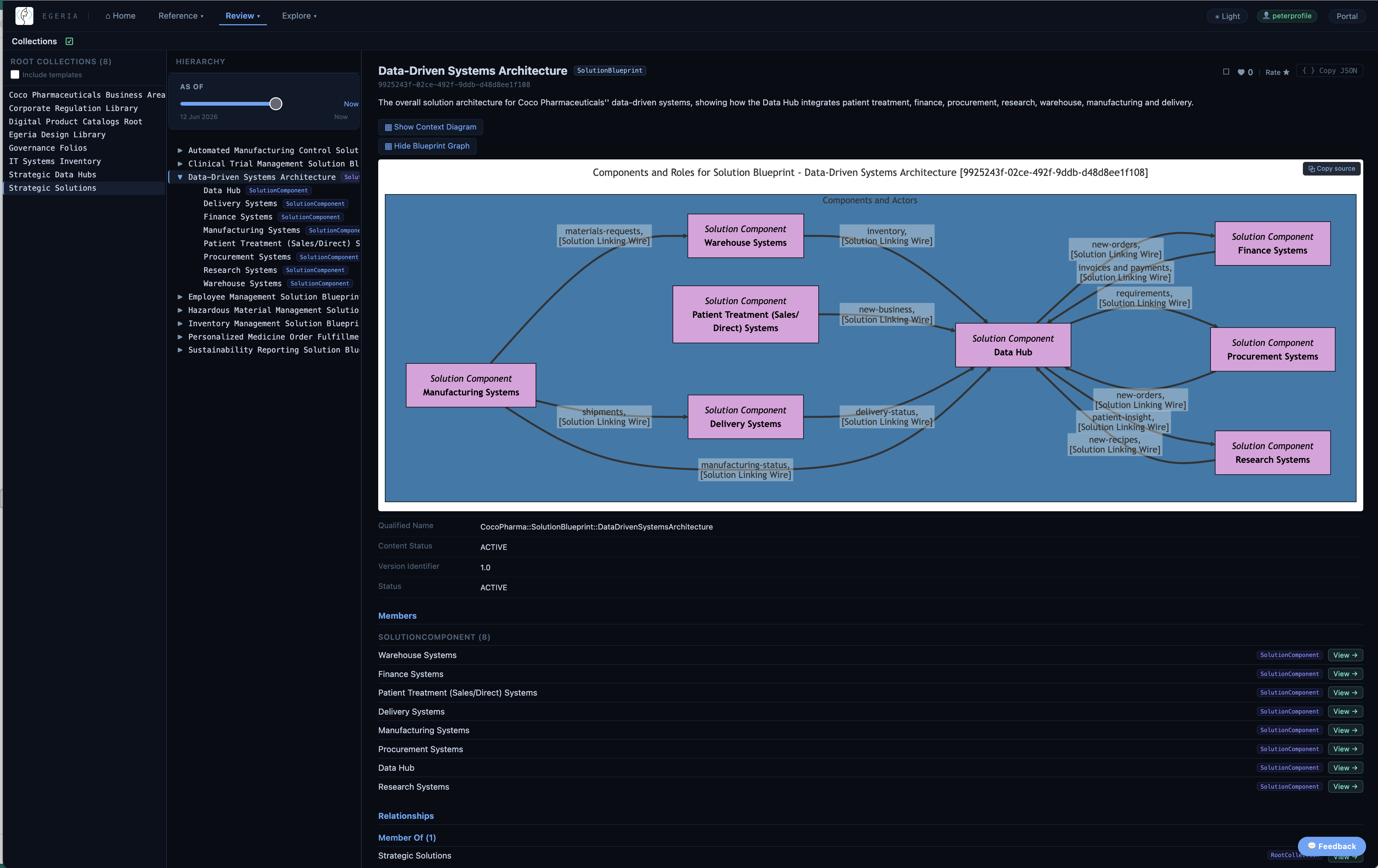 Viewing the solution blueprint