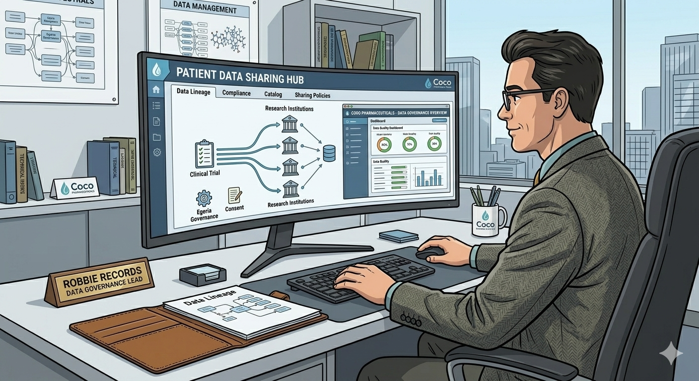 Robbie manages his data sharing requests