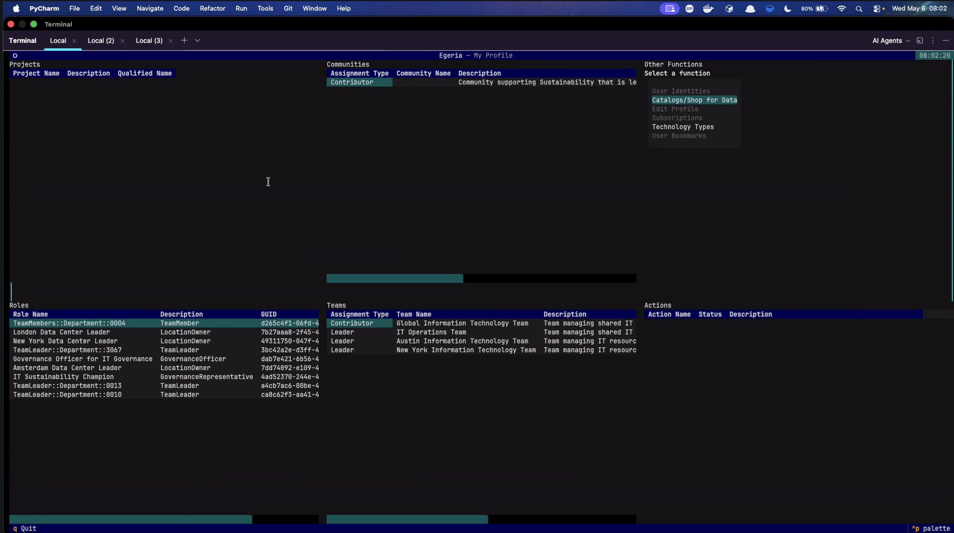 My Egeria HomePage